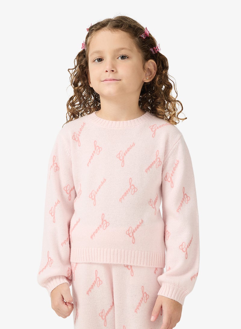 GUESS Kids Crew Neck Sweater and Pant Sets - Image 3